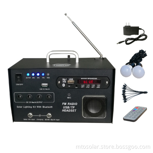 Solar Home Powered Fm Portable Radio Light